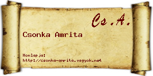 Csonka Amrita névjegykártya